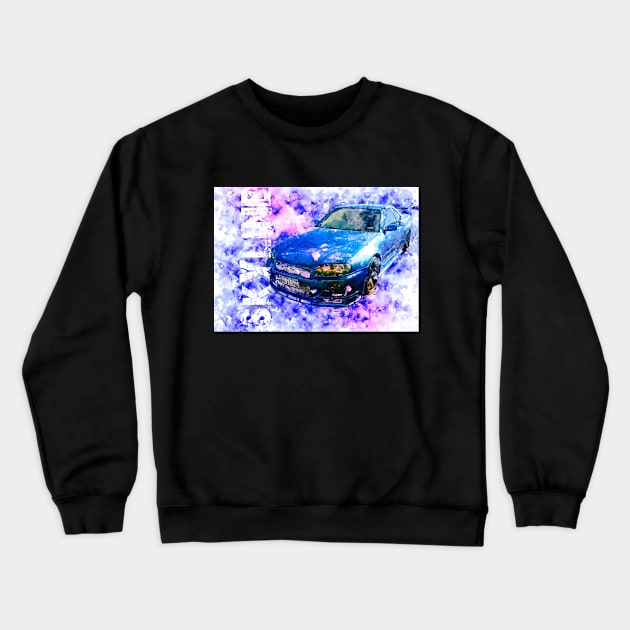 Nissan Skyline - Watercolour Crewneck Sweatshirt by hogartharts